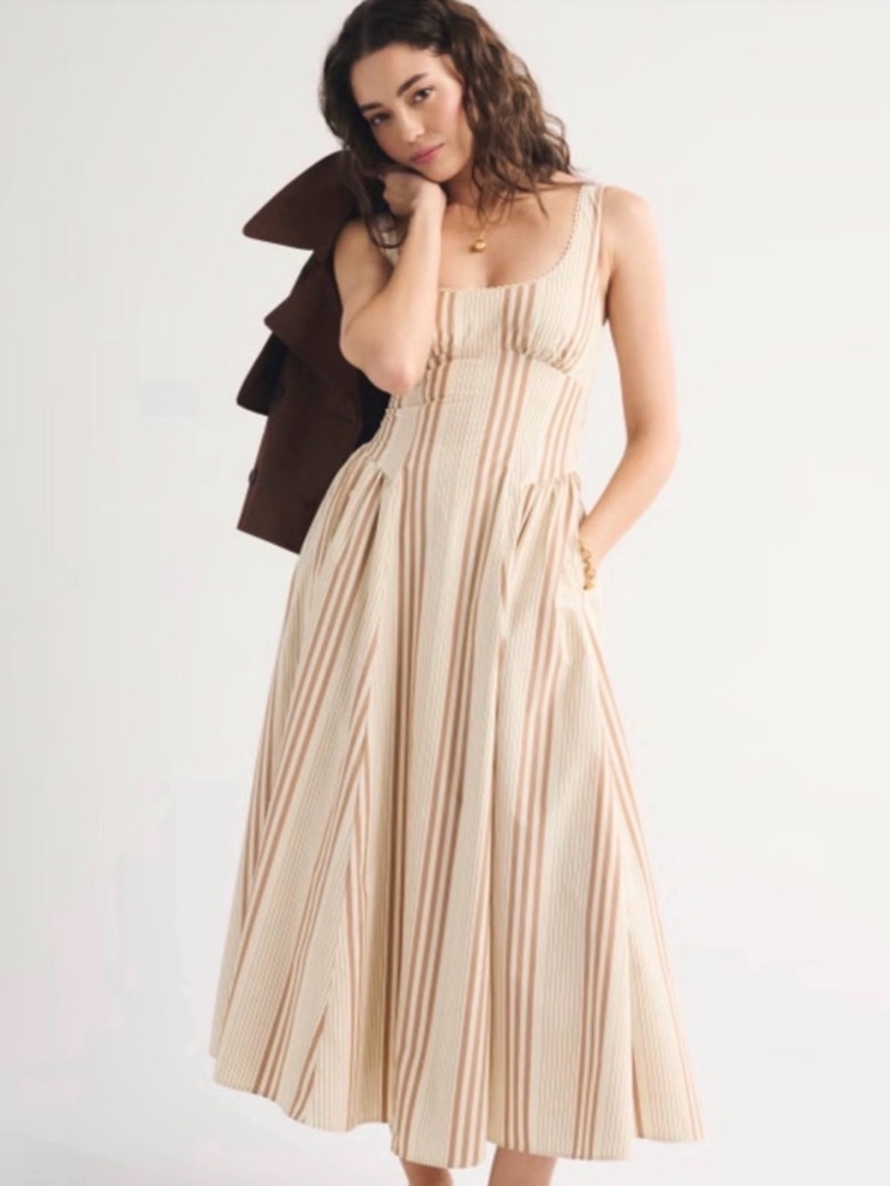 Abercrombie & Fitch Bra-Free Dylan Midi Dress